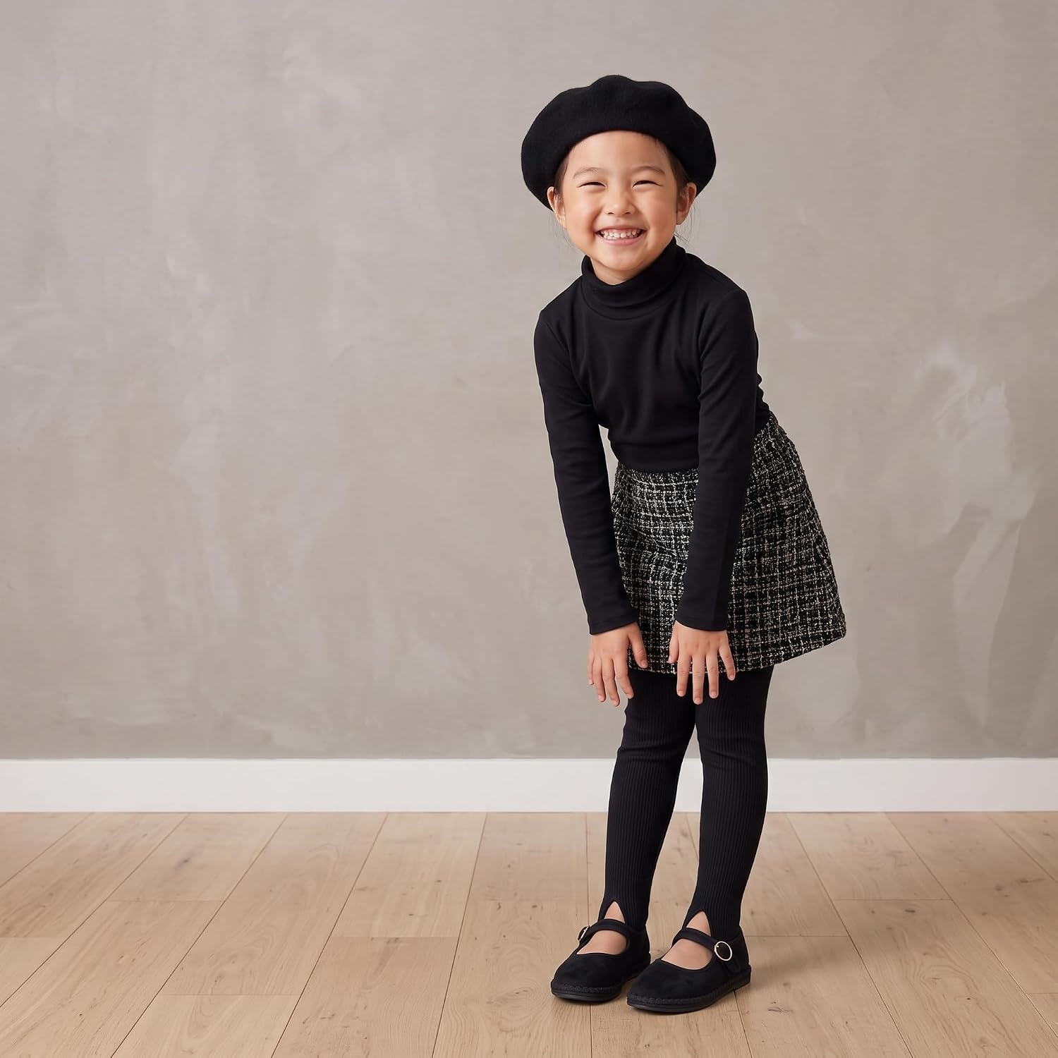 image:imageCUSHIONAIRE Missy Kids Mary Jane Flats School Shoes for Girls with Adjustable BuckleBlack