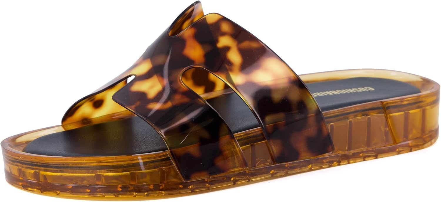 image:imageCUSHIONAIRE Palm Slides Jelly Sandals for Women Shower Shoes for BeachTortoise