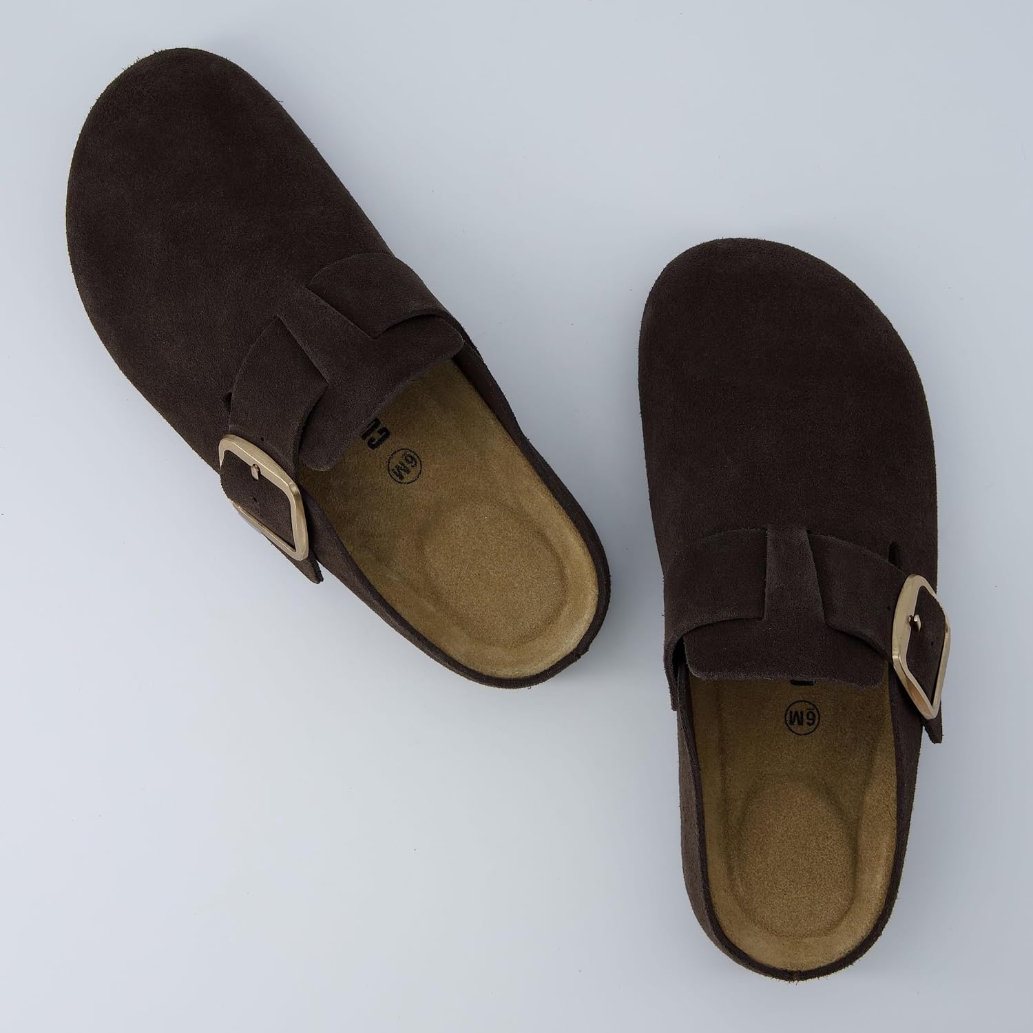 image:imageCUSHIONAIRE Rusty Genuine Leather Clogs for Women Comfortable Slip On Womens Shoes with Adjustable Buckle and Soft Memory FoamChocolate