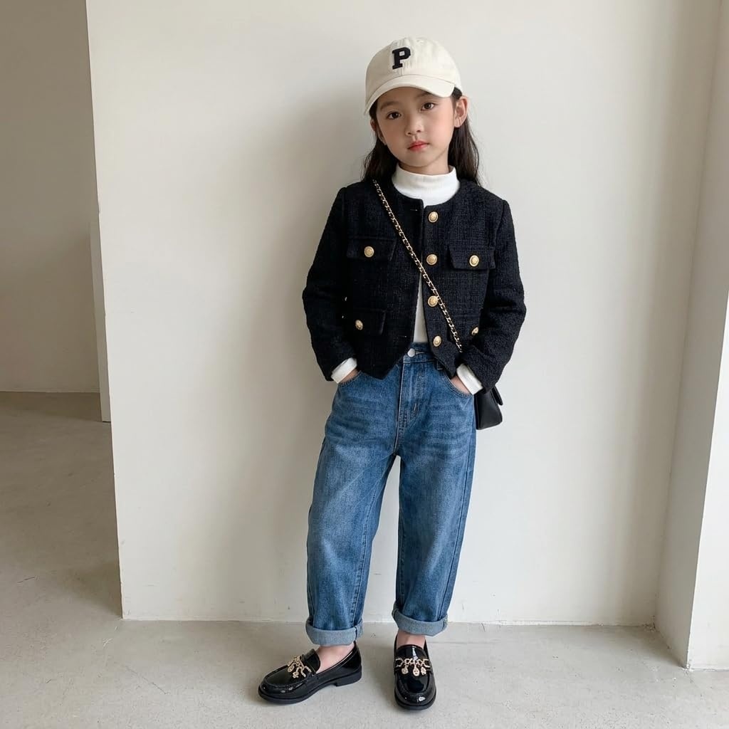 image:imageCUSHIONAIRE Rye Kids Dress Shoes Penny Loafers for Kids with Charm ChainBlack Patent