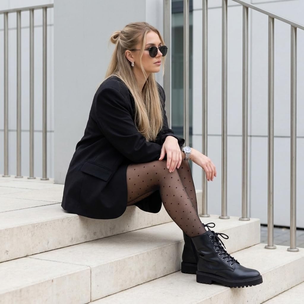 image:imageCUSHIONAIRE Ryker Vegan Leather Combat Boots for Women with Side ZipperBlack