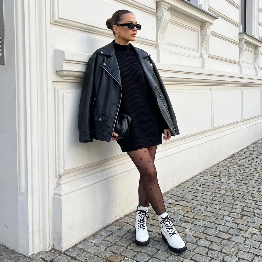 image:imageCUSHIONAIRE Ryker Vegan Leather Combat Boots for Women with Side ZipperWhite