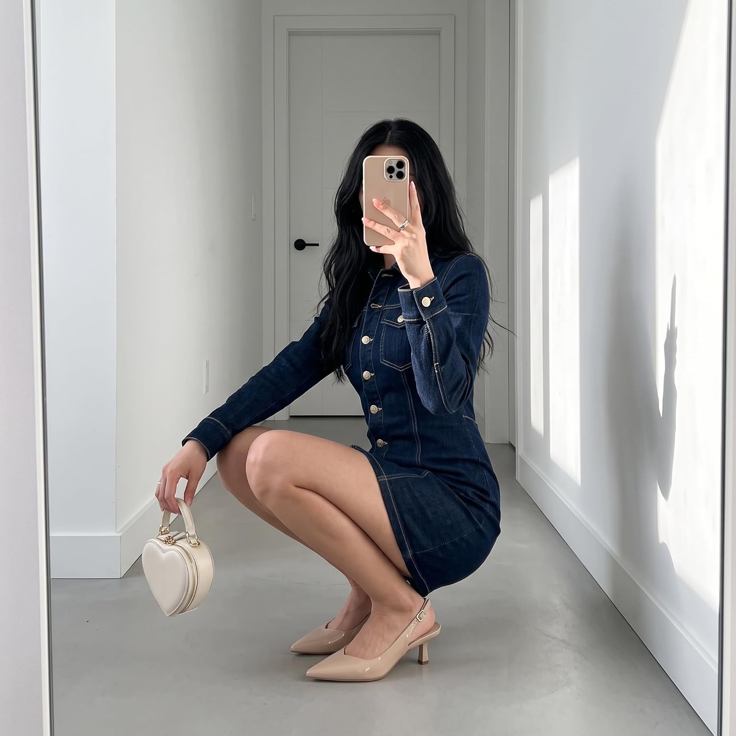 image:imageCUSHIONAIRE Saby Slingback Kitten Heels for Women Pointed Toe Pumps with Adjustable Ankle Strap for Casual Dressy WearNude
