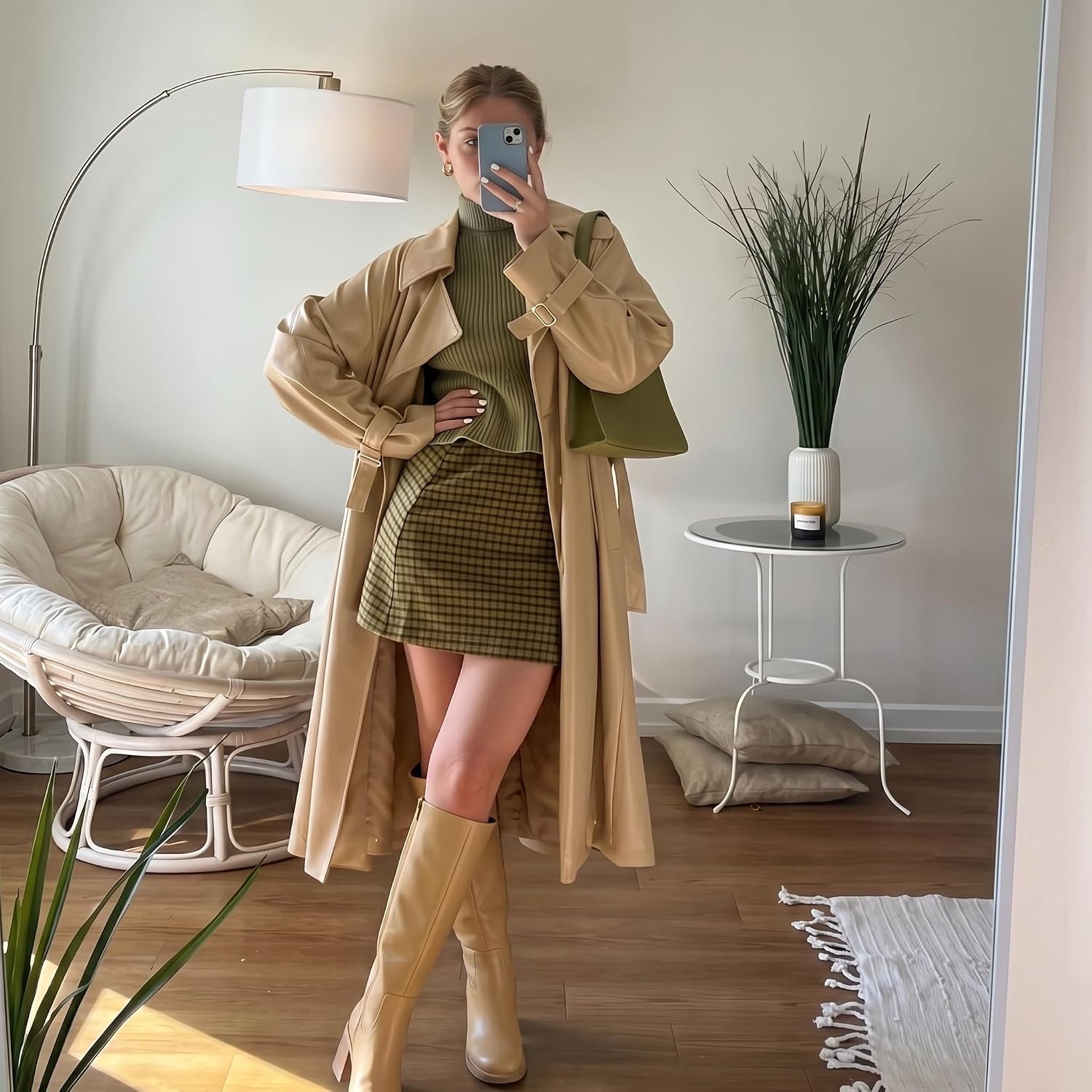 image:imageCUSHIONAIRE Sawyer Tall Chunky Heel Womens Boots Pull On Casual Knee High Boots for WomenHoney