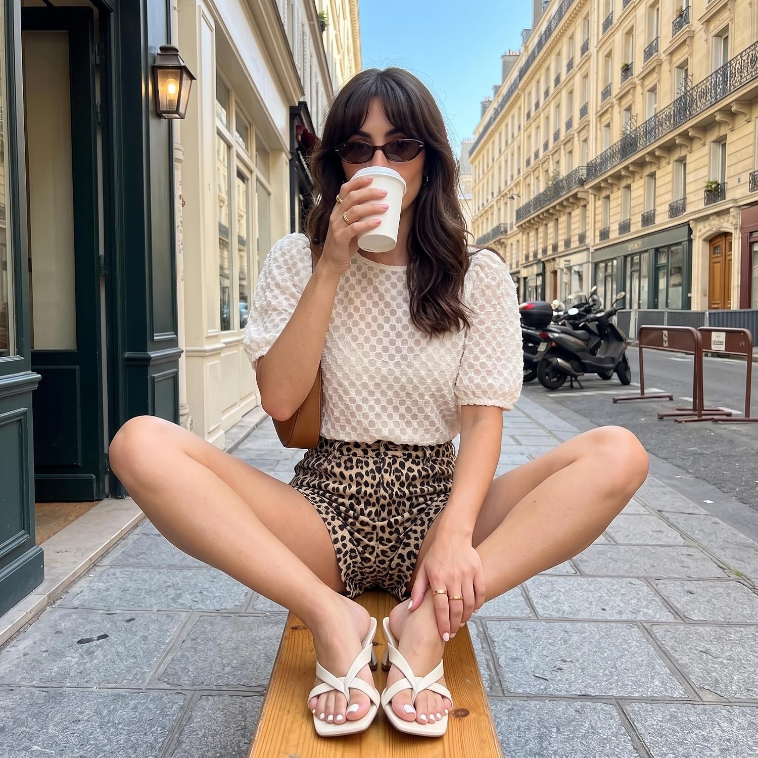 image:imageCUSHIONAIRE Shana Clear Jelly Strap Heels for Women Flared Kitten Heel Slide with Cushioned Footbed and Split ToeSmooth Cream