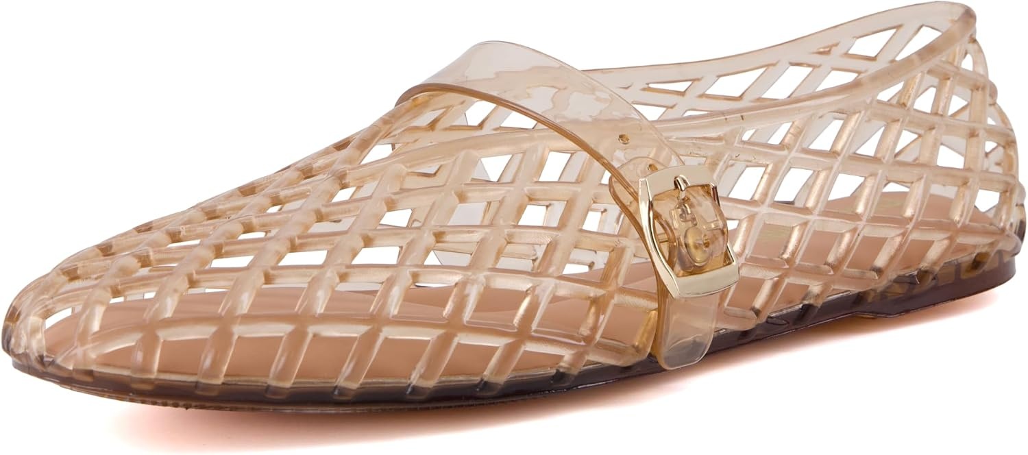 image:imageCUSHIONAIRE Syrup Mary Jane Jelly Ballet Flats for WomenMocha