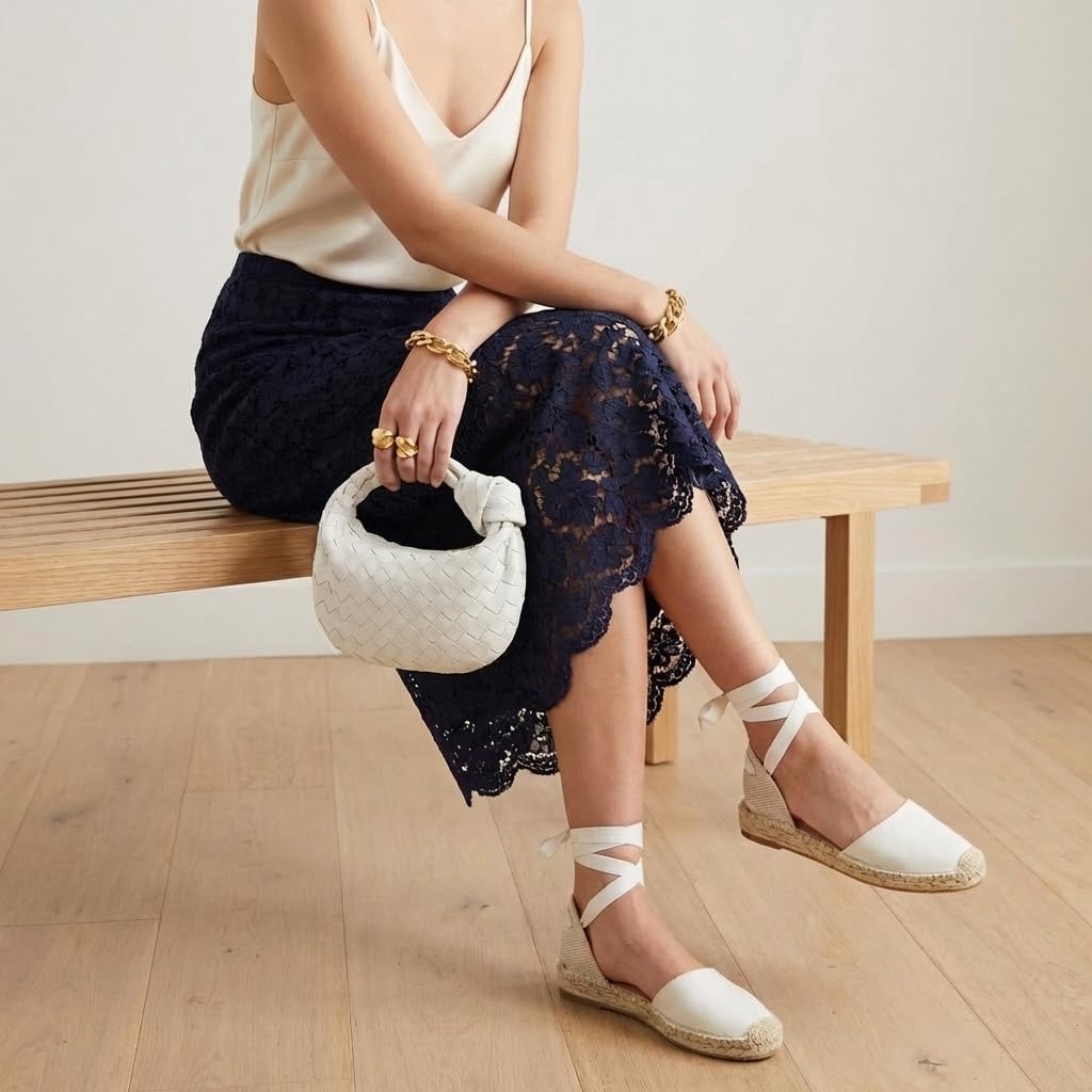 image:imageCUSHIONAIRE Talisa Espadrilles for Women Closed Toe Wedge Sandal with Elastic Ankle Strap and Jute Wrapped SoleIvory