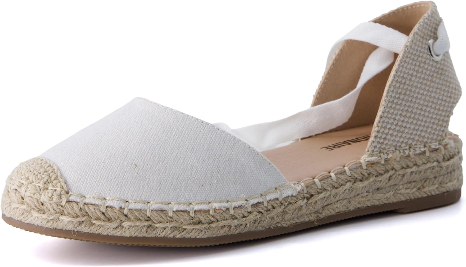 image:imageCUSHIONAIRE Talisa Espadrilles for Women Closed Toe Wedge Sandal with Elastic Ankle Strap and Jute Wrapped SoleIvory