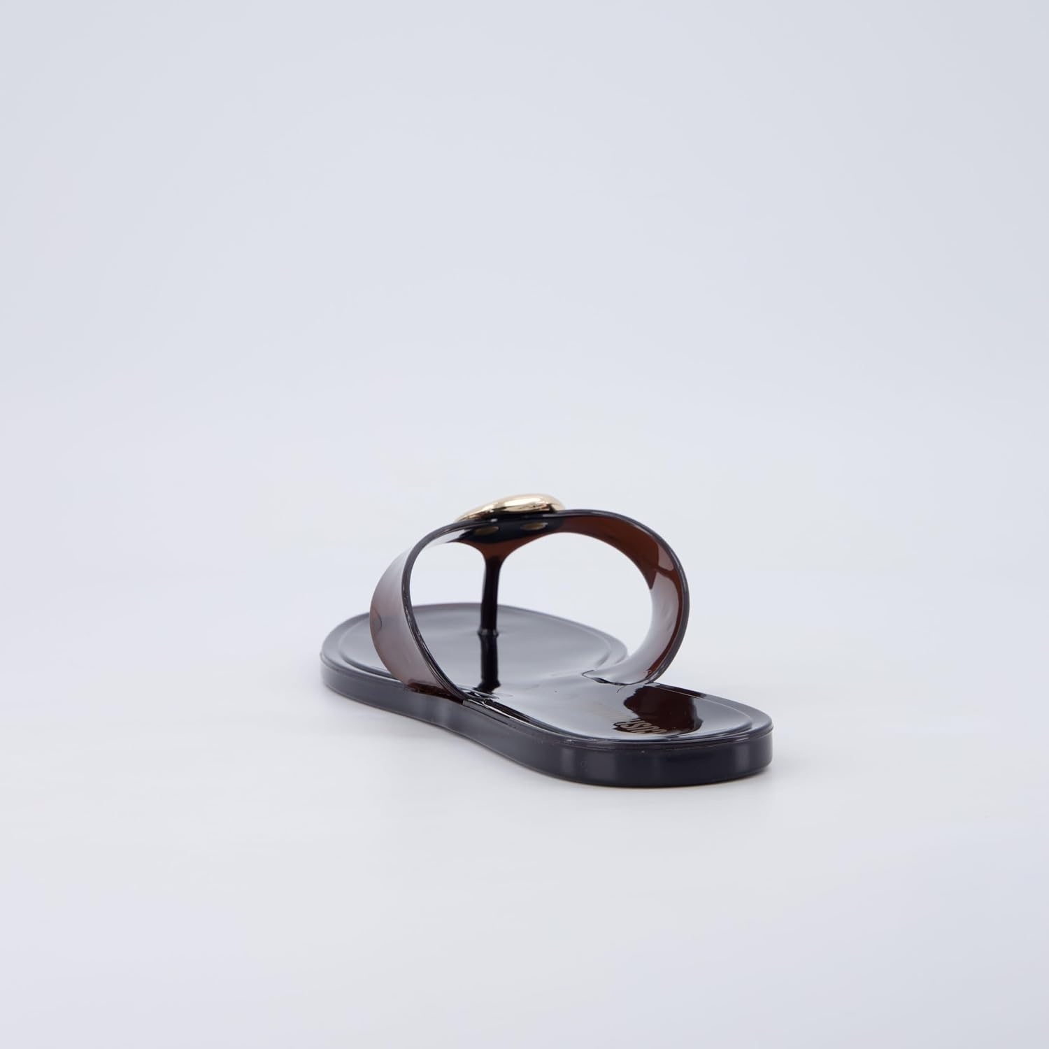 image:imageCUSHIONAIRE Telma Jelly Flip Flops for Women with Square ToeChocolate