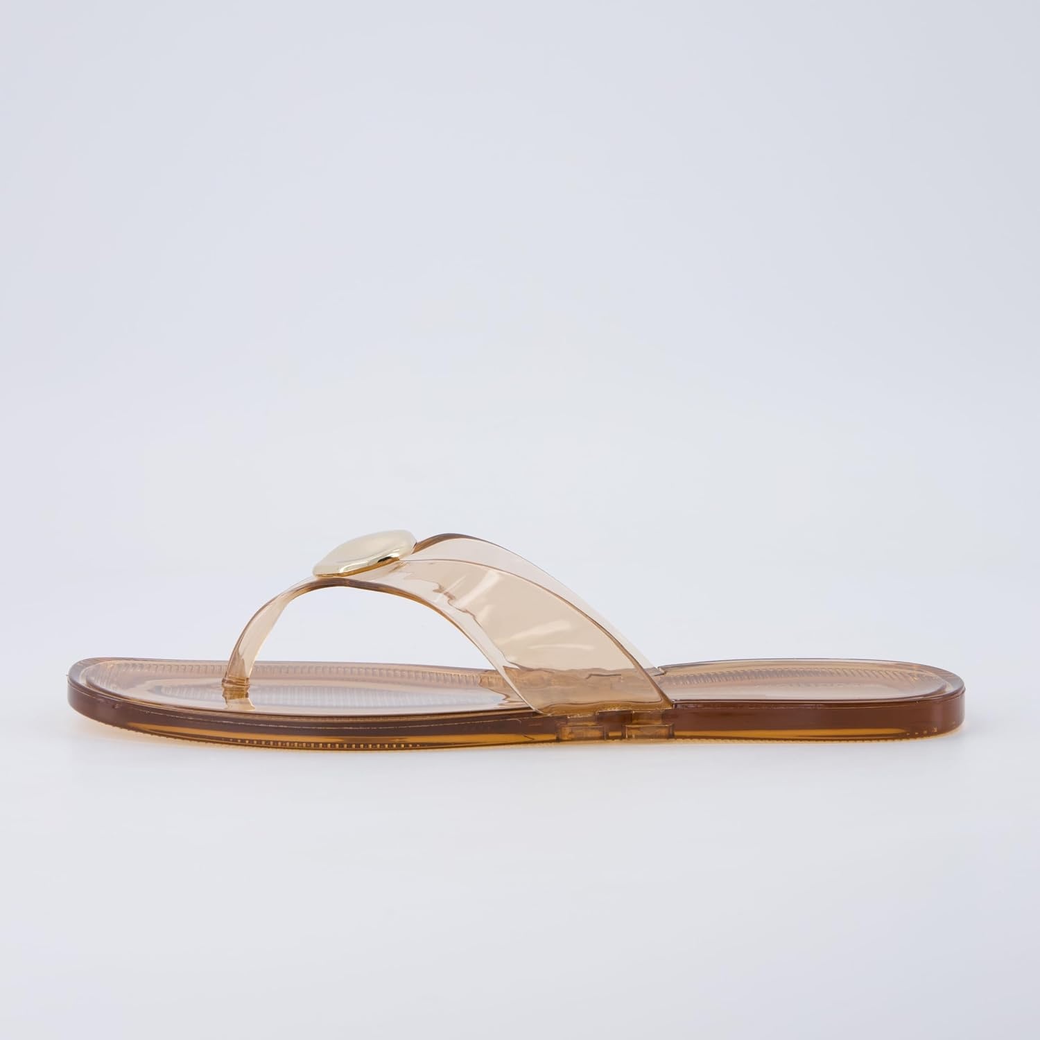 image:imageCUSHIONAIRE Telma Jelly Flip Flops for Women with Square ToeMocha