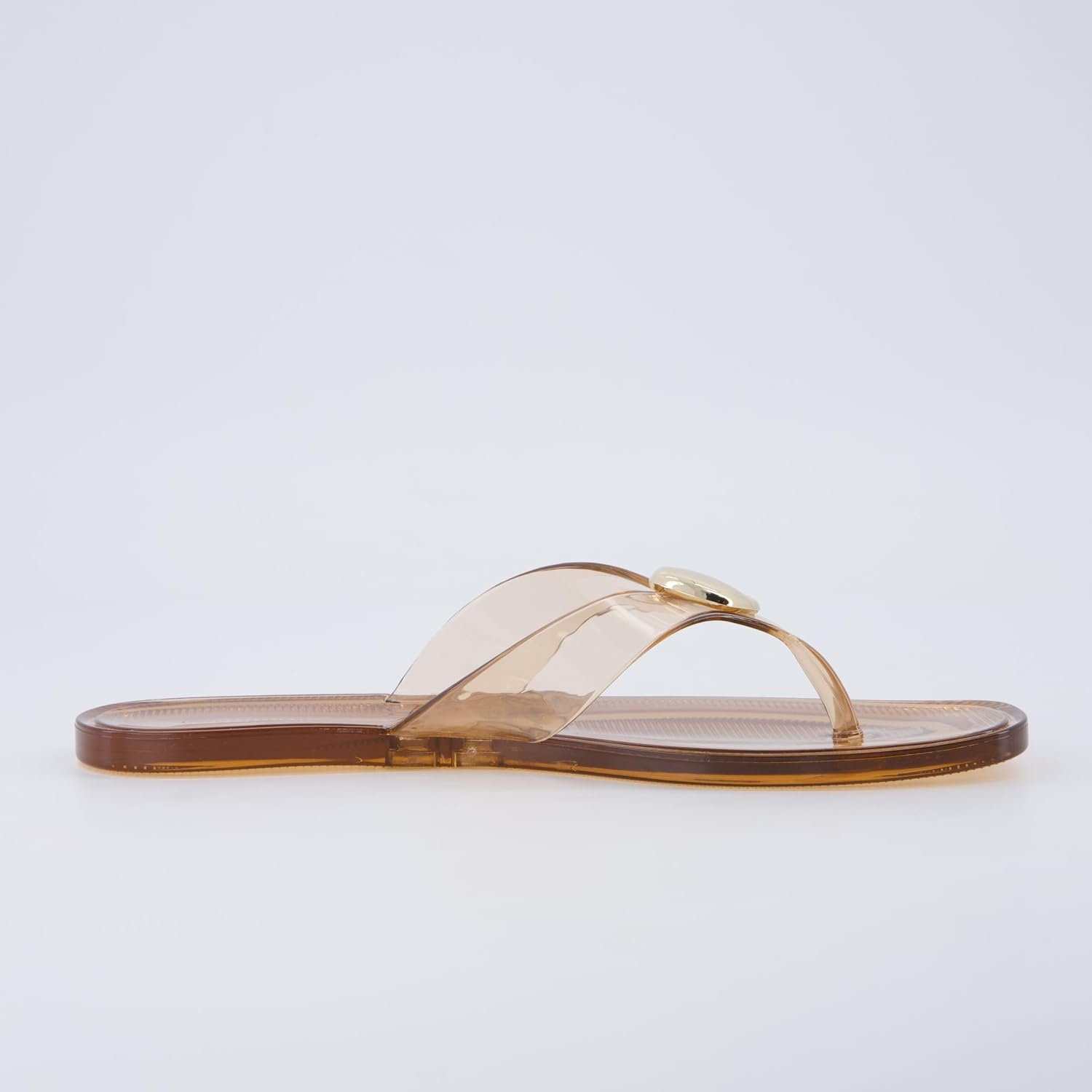image:imageCUSHIONAIRE Telma Jelly Flip Flops for Women with Square ToeMocha