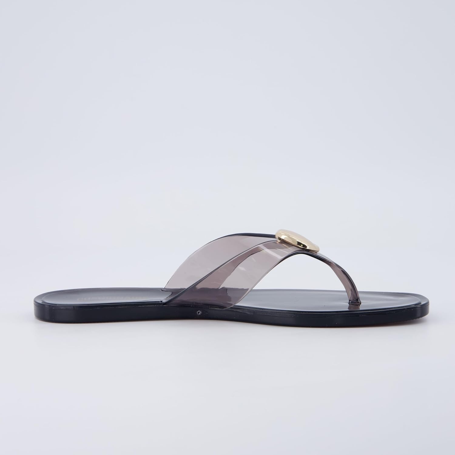 image:imageCUSHIONAIRE Telma Jelly Flip Flops for Women with Square ToeSmoke