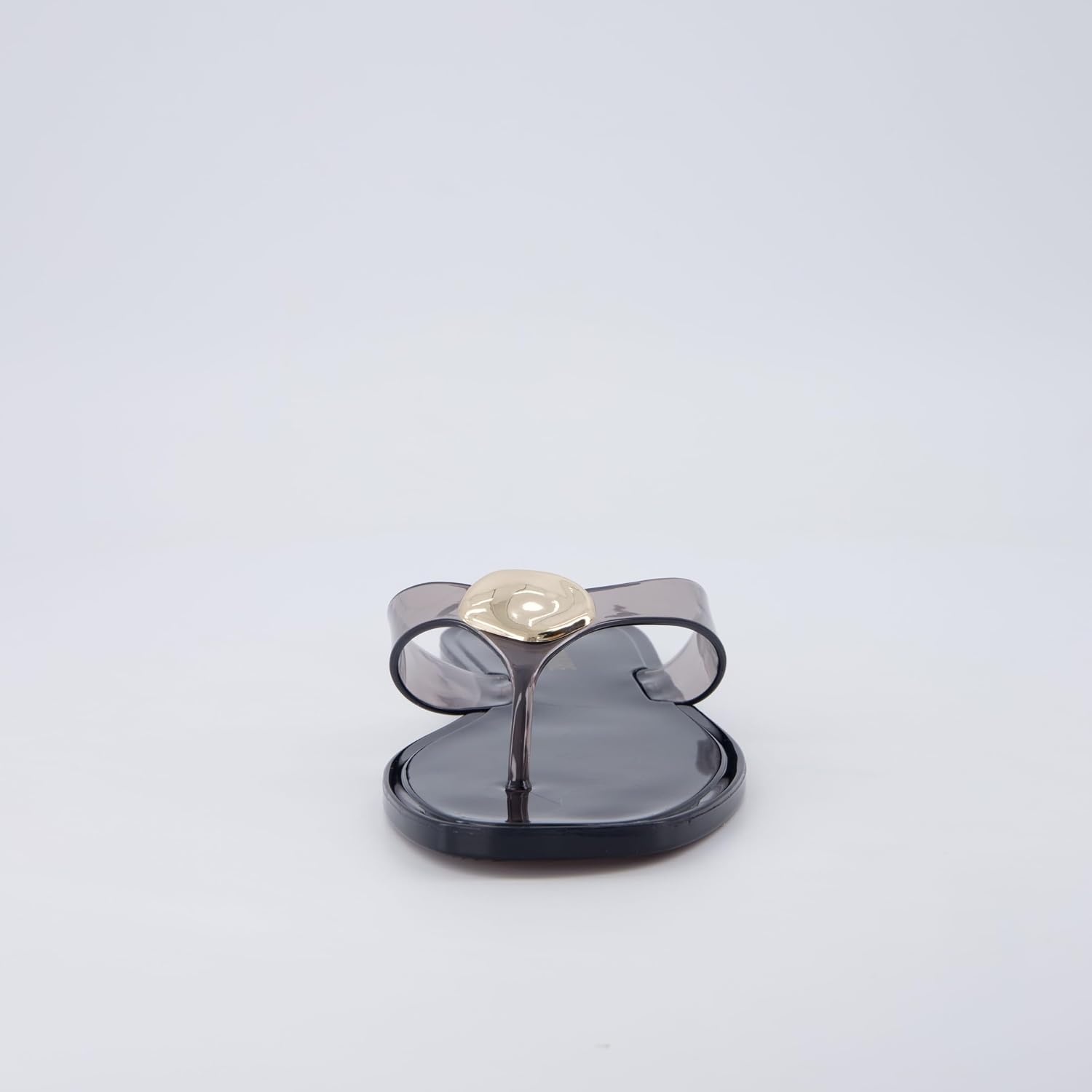 image:imageCUSHIONAIRE Telma Jelly Flip Flops for Women with Square ToeSmoke