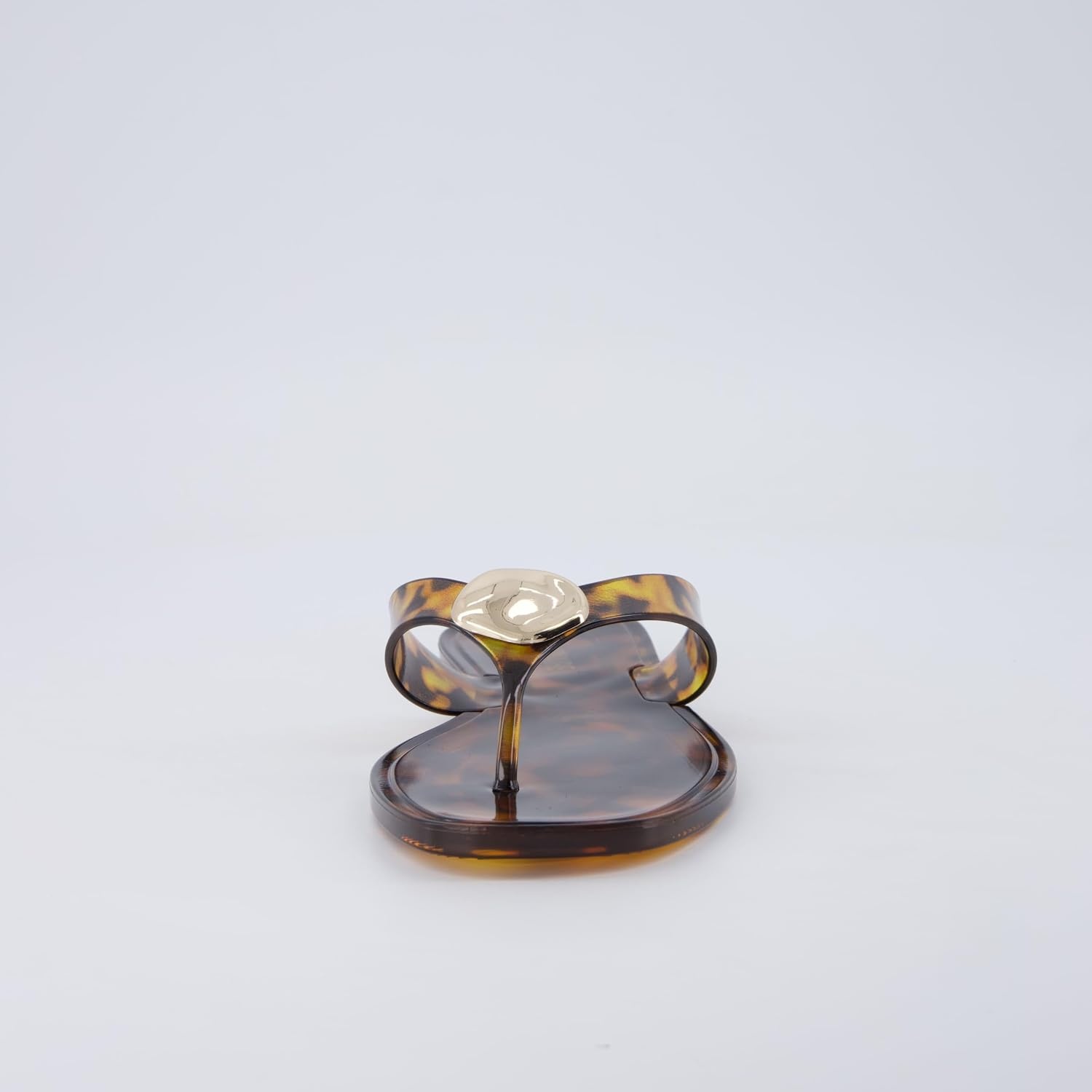 image:imageCUSHIONAIRE Telma Jelly Flip Flops for Women with Square ToeTortoise