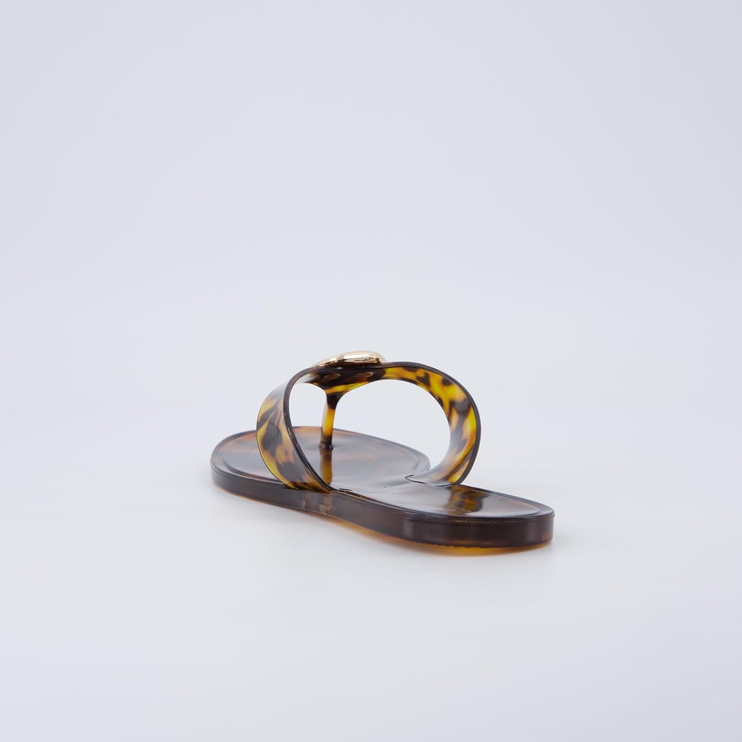 image:imageCUSHIONAIRE Telma Jelly Flip Flops for Women with Square ToeTortoise