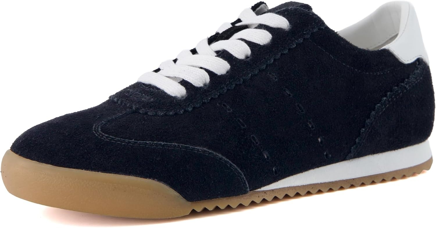 image:imageCUSHIONAIRE Topcat Genuine Leather Suede Sneakers for Women Lightweight Everyday Casual Womens Shoes with Retro Style and Cushioned ComfortBlack