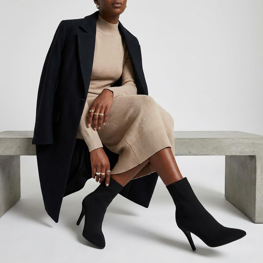 image:imageCUSHIONAIRE Womens Gipsee stretch knit Heel Memory FoamBlack
