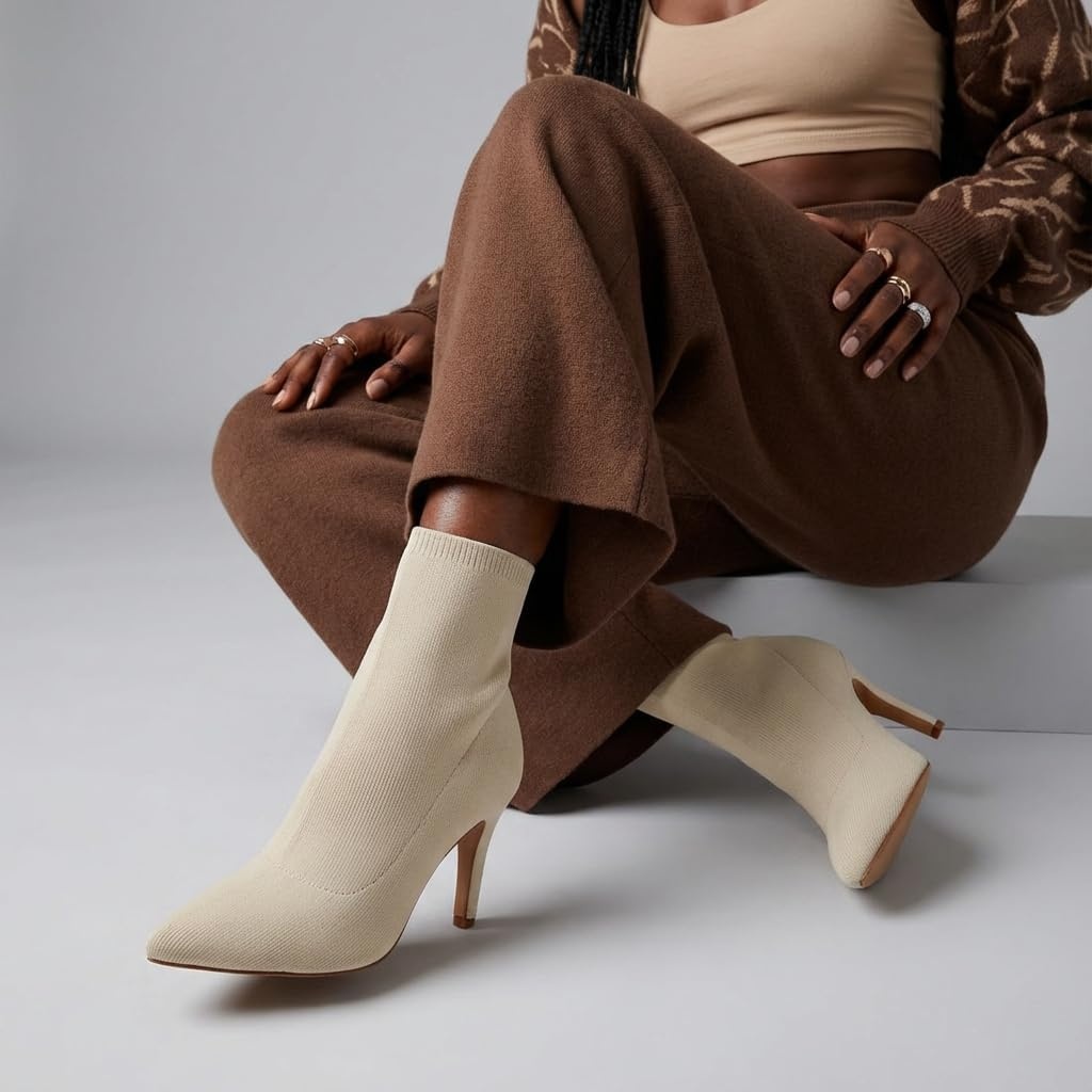 image:imageCUSHIONAIRE Womens Gipsee stretch knit Heel Memory FoamBone