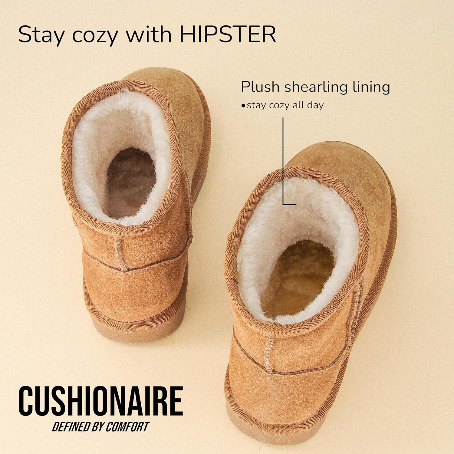 image:imageCUSHIONAIRE Womens Hipster pull on boot Memory FoamChestnut Genuine Suede