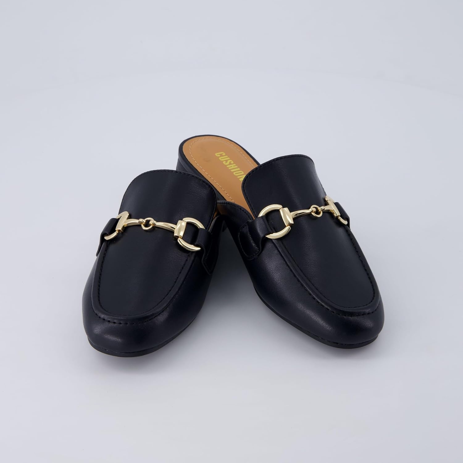 image:imageCUSHIONAIRE Yoga Kids Backless Penny Loafers Dress Shoes for Boys and GirlsBlack