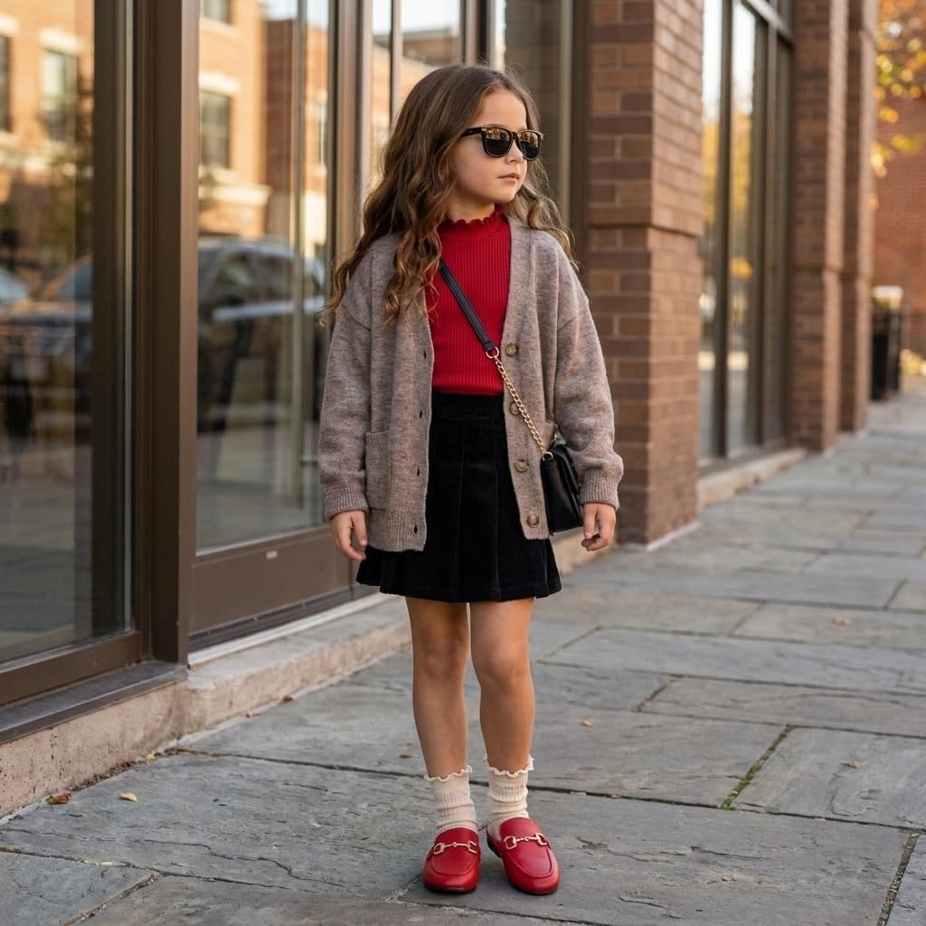 image:imageCUSHIONAIRE Yoga Kids Backless Penny Loafers Dress Shoes for Boys and GirlsRed