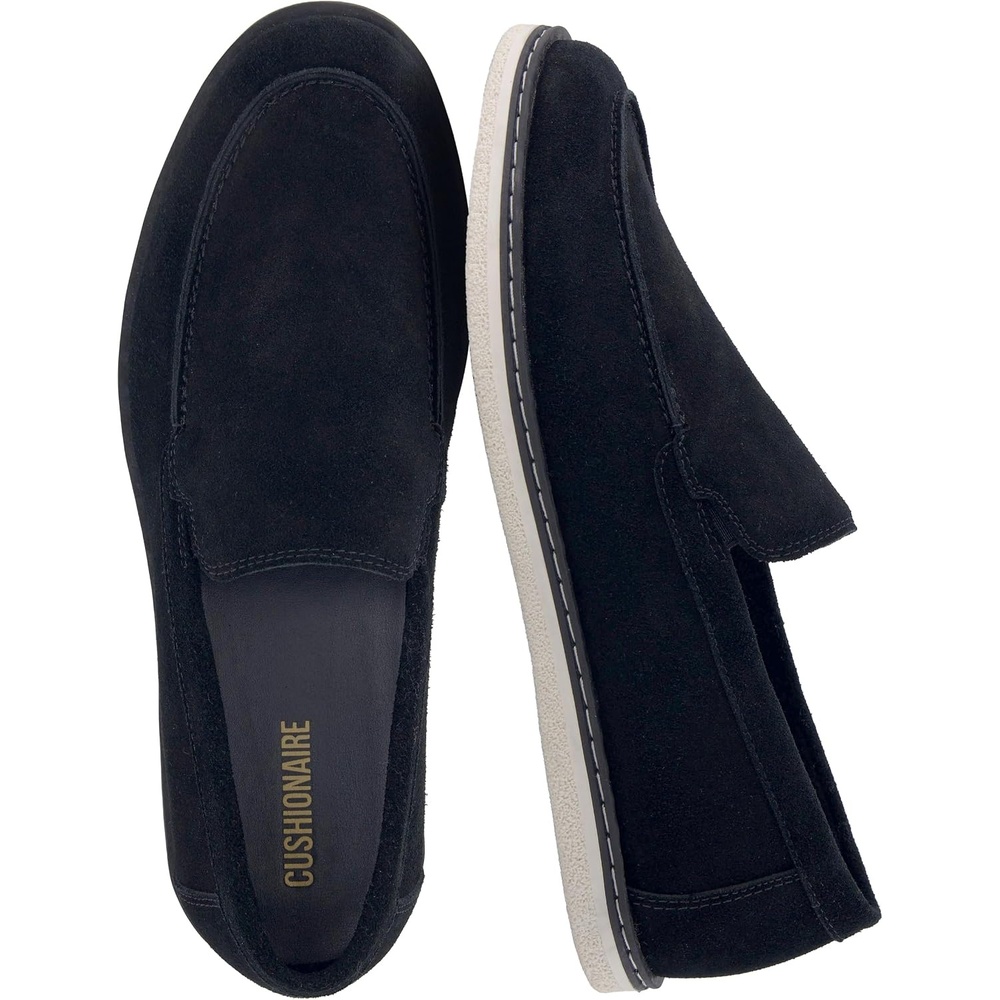 image:imageCUSHIONAIRE Caden Genuine Suede Penny Loafers for MenBlack