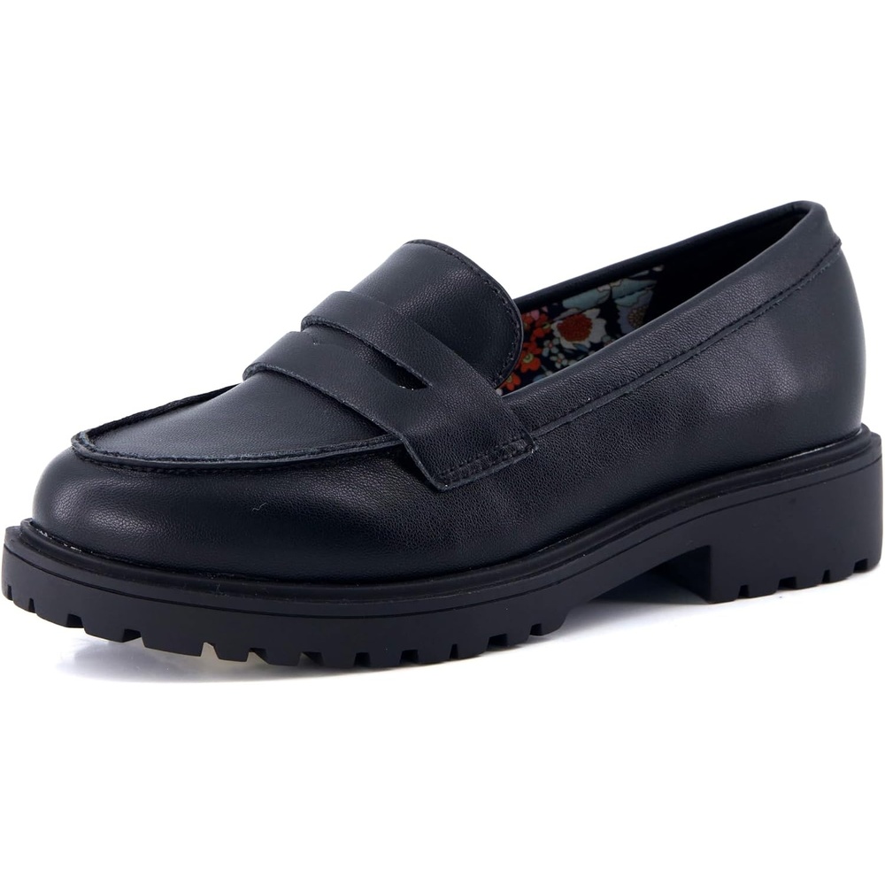 image:imageCUSHIONAIRE Racy Penny Loafer School Shoes for GirlsBlack