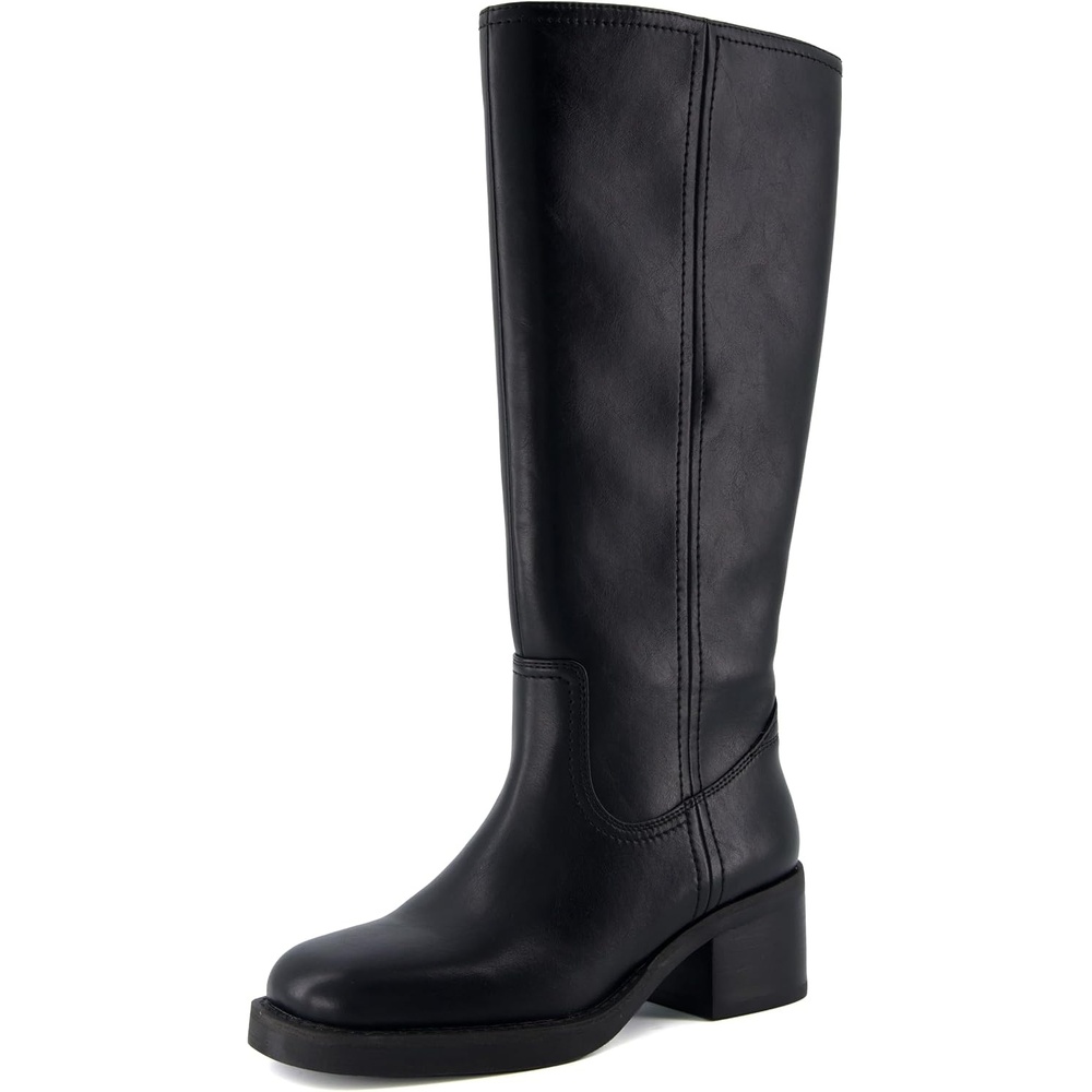image:imageCUSHIONAIRE Sawyer Tall Chunky Heel Womens Boots  Pull On Casual Knee High Boots for WomenBlack