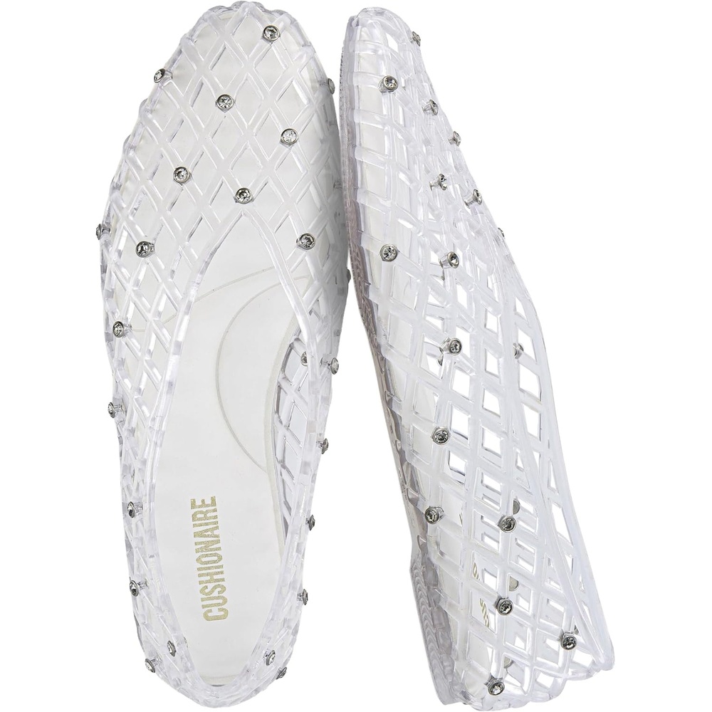 image:imageCUSHIONAIRE Sweets Ballet Jelly Flats for Women with Crystal DetailsClear