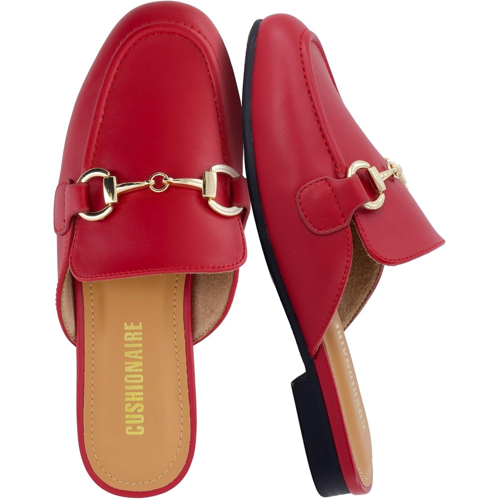 image:imageCUSHIONAIRE Yoga Kids Backless Penny Loafers Dress Shoes for Boys and GirlsRed