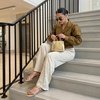 CUSHIONAIRE Alias Squared Toe Womens Sandals, T-Strap Flat Sandal with Cushioned Footbed and Adjustable Ankle Strap(Gold)