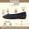 CUSHIONAIRE Audrey Woven Ballet Flats for Women(Black)