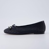 CUSHIONAIRE Audrey Woven Ballet Flats for Women(Black)