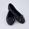 CUSHIONAIRE Audrey Woven Ballet Flats for Women(Black)
