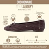 CUSHIONAIRE Audrey Woven Ballet Flats for Women(Brown)