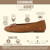 CUSHIONAIRE Audrey Woven Ballet Flats for Women(Cognac)