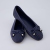 CUSHIONAIRE Audrey Woven Ballet Flats for Women(Navy)