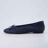 CUSHIONAIRE Audrey Woven Ballet Flats for Women(Navy)