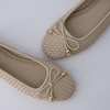 CUSHIONAIRE Audrey Woven Ballet Flats for Women(Wheat)