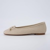 CUSHIONAIRE Audrey Woven Ballet Flats for Women(Wheat)