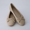 CUSHIONAIRE Audrey Woven Ballet Flats for Women(Wheat)
