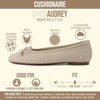 CUSHIONAIRE Audrey Woven Ballet Flats for Women(Wheat)
