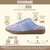 CUSHIONAIRE Bria Kids Backless Lace up Fashion Sneakers Shoes for Girls(Blue)