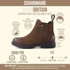 CUSHIONAIRE Britain Genuine Suede Chelsea Ankle Boots for Women(Brown)
