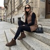 CUSHIONAIRE Britain Genuine Suede Chelsea Ankle Boots for Women(Brown)