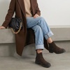 CUSHIONAIRE Britain Genuine Suede Chelsea Ankle Boots for Women(Chocolate)
