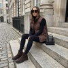 CUSHIONAIRE Britain Genuine Suede Chelsea Ankle Boots for Women(Chocolate)
