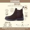 CUSHIONAIRE Britain Genuine Suede Chelsea Ankle Boots for Women(Chocolate)