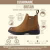 CUSHIONAIRE Britain Genuine Suede Chelsea Ankle Boots for Women(Tan)
