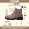 CUSHIONAIRE Britain Genuine Suede Chelsea Ankle Boots for Women(Taupe)